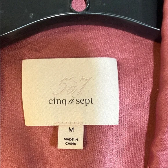 cinq a sept Satin Blazer in Rosewood - Picture 5 of 9